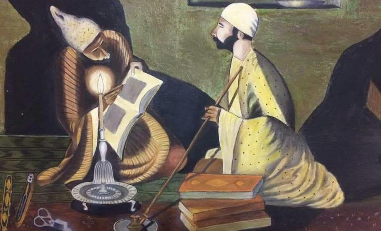 نقاشی ایرانی محمود خان ملک الشعرا